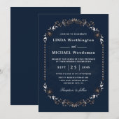 Uitnodigingen voor Gothic bruiloft (Voorkant / Achterkant)