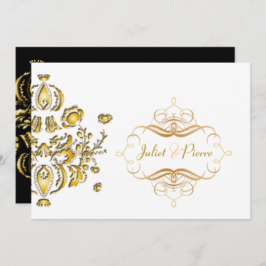 Uitnodigingen voor gouddampen (Voorkant / Achterkant)