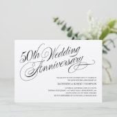 Uitnodigingen voor gouden huwelijksjubileum (Staand voorkant)