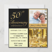 Uitnodigingen voor gouden huwelijksjubileumfeest (Voorkant)