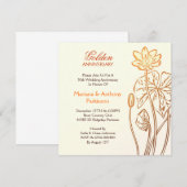 uitnodigingen voor gouden trouwdag (Voorkant / Achterkant)