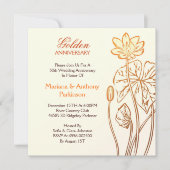 uitnodigingen voor gouden trouwdag (Voorkant)