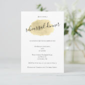 Uitnodigingen voor gouden waterverf (Staand voorkant)