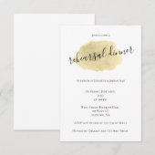 Uitnodigingen voor gouden waterverf (Voorkant / Achterkant)