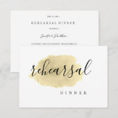 Uitnodigingen voor gouden waterverf (Voorkant / Achterkant)