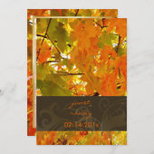 Uitnodigingen voor goudmakrelen/valbruiloft (Voorkant / Achterkant)