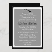 Uitnodigingen voor graduatie op de zwarte Hawaï op (Voorkant / Achterkant)