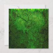 Uitnodigingen voor Groen Slijm Pret Halloween Fees (Achterkant)