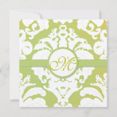 Uitnodigingen voor groene en gele bruiloft (Achterkant)