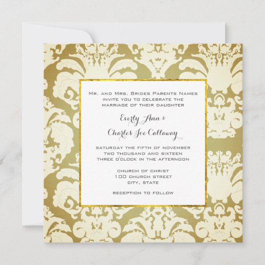 Uitnodigingen voor groene en goudhondenweddenschap (Voorkant)