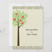 Uitnodigingen voor groene feestdagen voor appelboo (Voorkant)