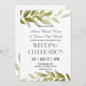 Uitnodigingen voor groene olifantenweddenschappen (Voorkant / Achterkant)