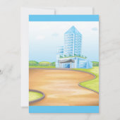 Uitnodigingen voor groot blauw gebouw (Voorkant)