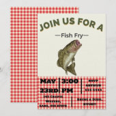 Uitnodigingen voor grote baarsvis bakfeest (Voorkant / Achterkant)