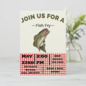 Uitnodigingen voor grote baarsvis bakfeest (Staand voorkant)