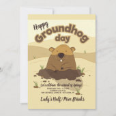 Uitnodigingen voor Groundhog Day (Voorkant)