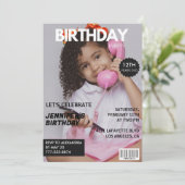 Uitnodigingen voor haar 12e verjaardag Tijdschrift (Staand voorkant)