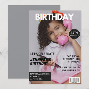 Uitnodigingen voor haar 12e verjaardag Tijdschrift