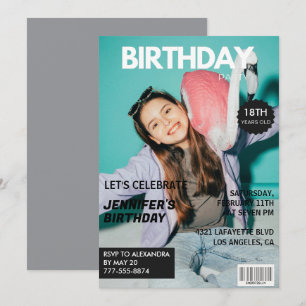 Uitnodigingen voor haar 18e verjaardag Tijdschrift