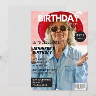 Uitnodigingen voor haar 85e verjaardag Tijdschrift