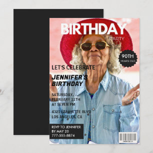 Uitnodigingen voor haar 90e verjaardag Tijdschrift