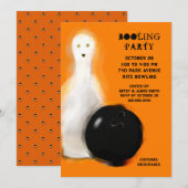 Uitnodigingen voor Halloween Bowling Feest (Voorkant / Achterkant)