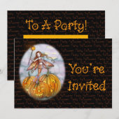 Uitnodigingen voor Halloween-feestje (Voorkant / Achterkant)