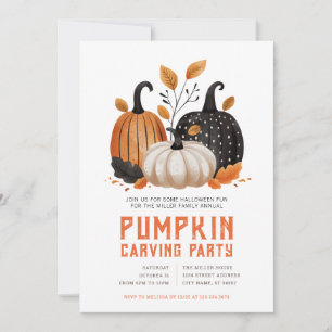 Uitnodigingen voor Halloween Pompoensnijfeest