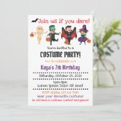 Uitnodigingen voor Halloween-verkleedfeest (Staand voorkant)