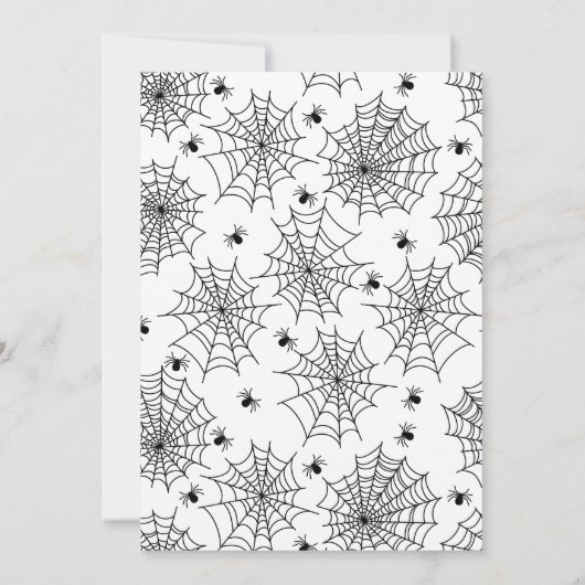 Uitnodigingen voor Halloween-verkleedfeest (Achterkant)