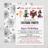 Uitnodigingen voor Halloween-verkleedfeest (Voorkant / Achterkant)