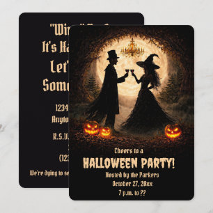Uitnodigingen voor Halloweenfeest Wijn Thema Schat