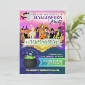 Uitnodigingen voor Hallowen Feestje (Staand voorkant)