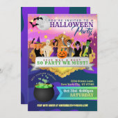 Uitnodigingen voor Hallowen Feestje (Voorkant / Achterkant)