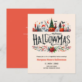 Uitnodigingen voor Hallowmas Halloween Kerst Mashu
