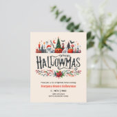 Uitnodigingen voor Hallowmas Halloween Kerst Mashu (Staand voorkant)