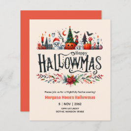 Uitnodigingen voor Hallowmas Halloween Kerst Mashu