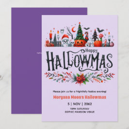 Uitnodigingen voor Hallowmas Halloween Kerst Mashu