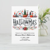 Uitnodigingen voor Hallowmas Halloween Kerst Mashu (Staand voorkant)