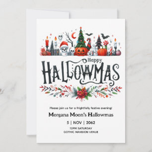 Uitnodigingen voor Hallowmas Halloween Kerst Mashu