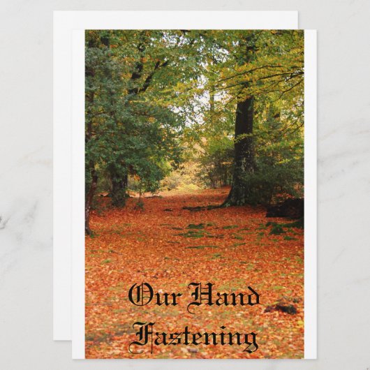 Uitnodigingen voor Handfasting (Voorkant / Achterkant)