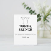 Uitnodigingen voor "Hangover Brunch" (Staand voorkant)