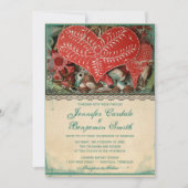 Uitnodigingen voor hartweduwen in het Rustic-land (Voorkant)