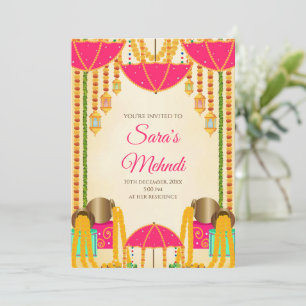 Uitnodigingen voor Henna-feest & Mehndi-feest uitn