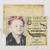 Uitnodigingen voor herdenkingsjongen, reptielensho (Voorkant / Achterkant)