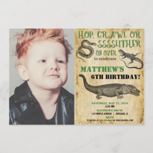 Uitnodigingen voor herdenkingsjongen, reptielensho