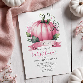 Uitnodigingen voor herfst baby shower kleine pompo