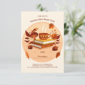 Uitnodigingen voor herfst Book Club (Staand voorkant)