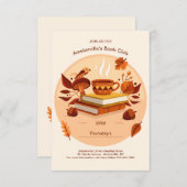 Uitnodigingen voor herfst Book Club (Voorkant / Achterkant)