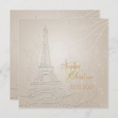 Uitnodigingen voor herfst en winterbruiloft (Voorkant / Achterkant)